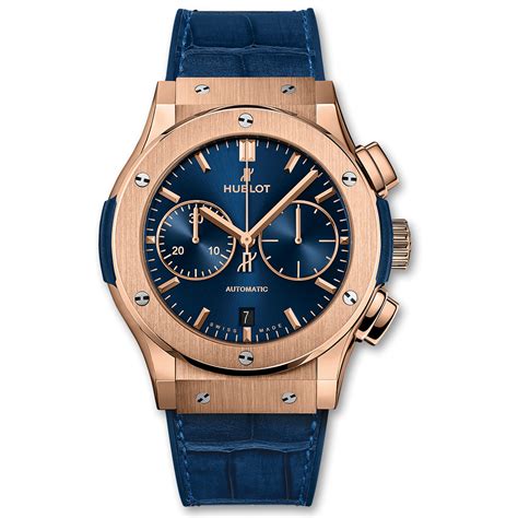 hublot gold and blue|Hublot gold chronograph.